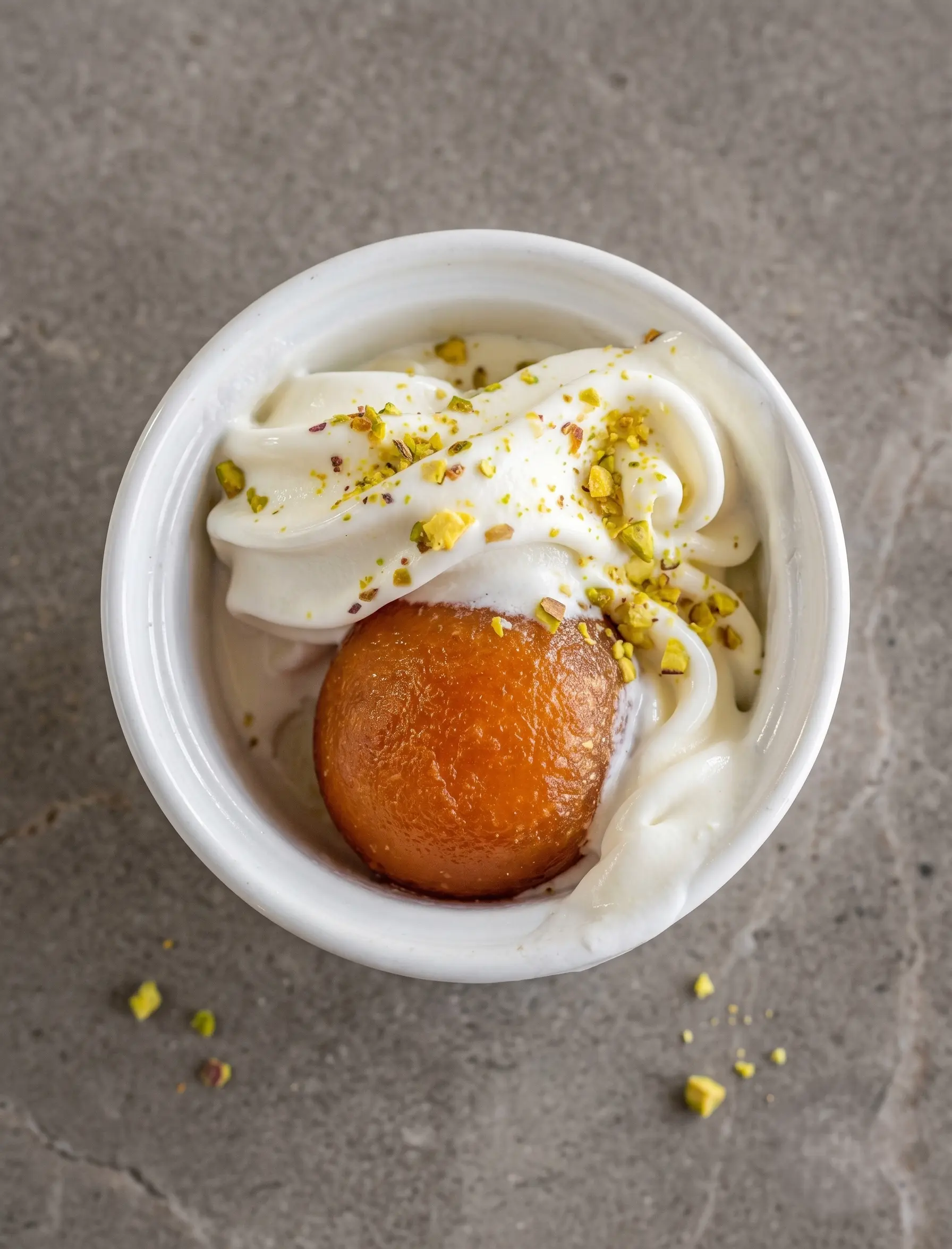 Gulab jamun Indian dessert at Haandi Indian Cuisine Calgary